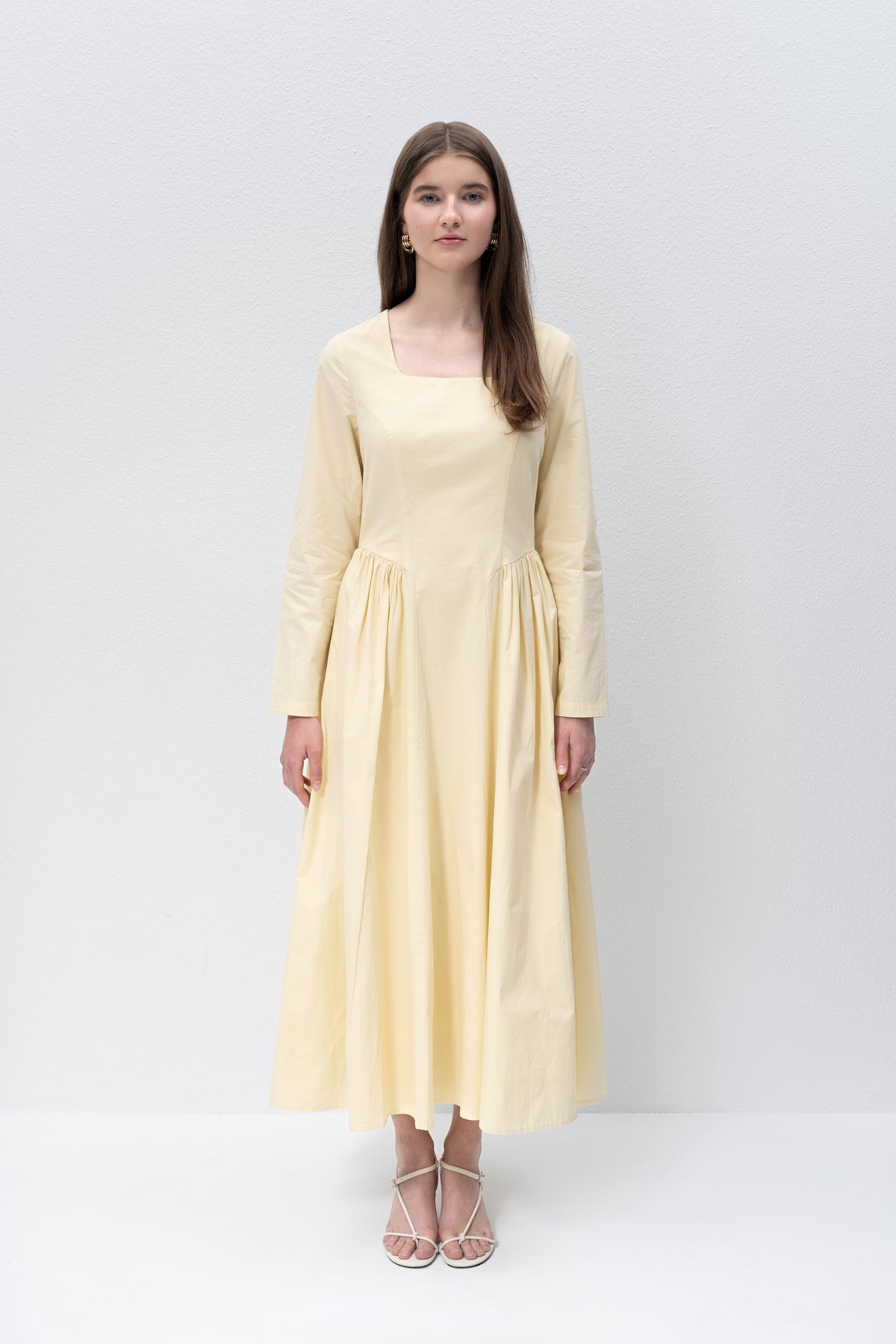 Cotton Square Neck Dress