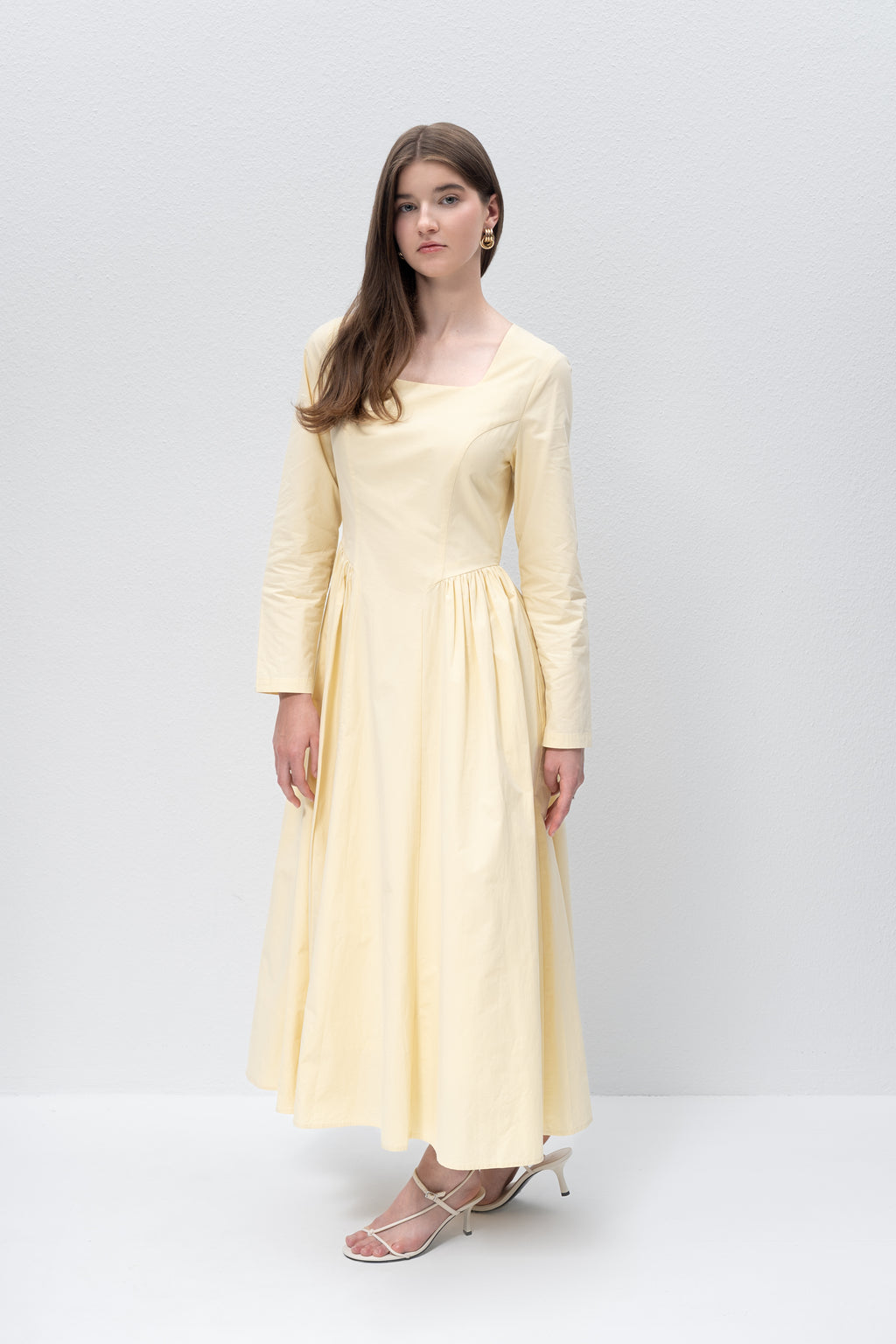 Cotton Square Neck Dress